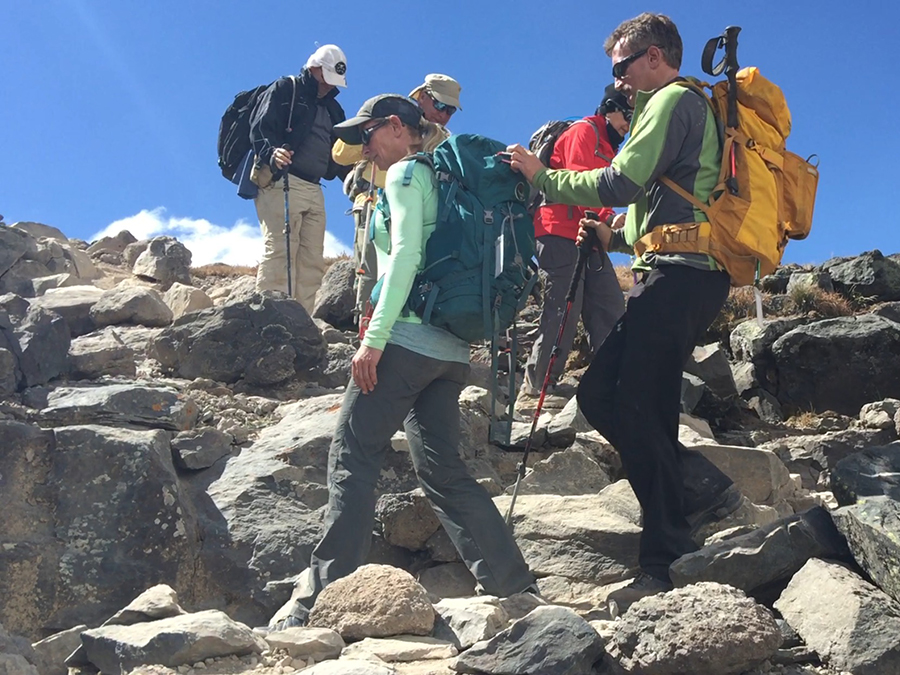 Mt. Kilimanjaro 2015: Guiding Lonnie, a blind veteran. Lonnie is adventurous, funny and a great dancer to boot!